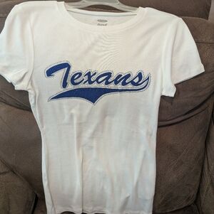 Houston Texans glitter rhinestone shirt SMALL Medium XL